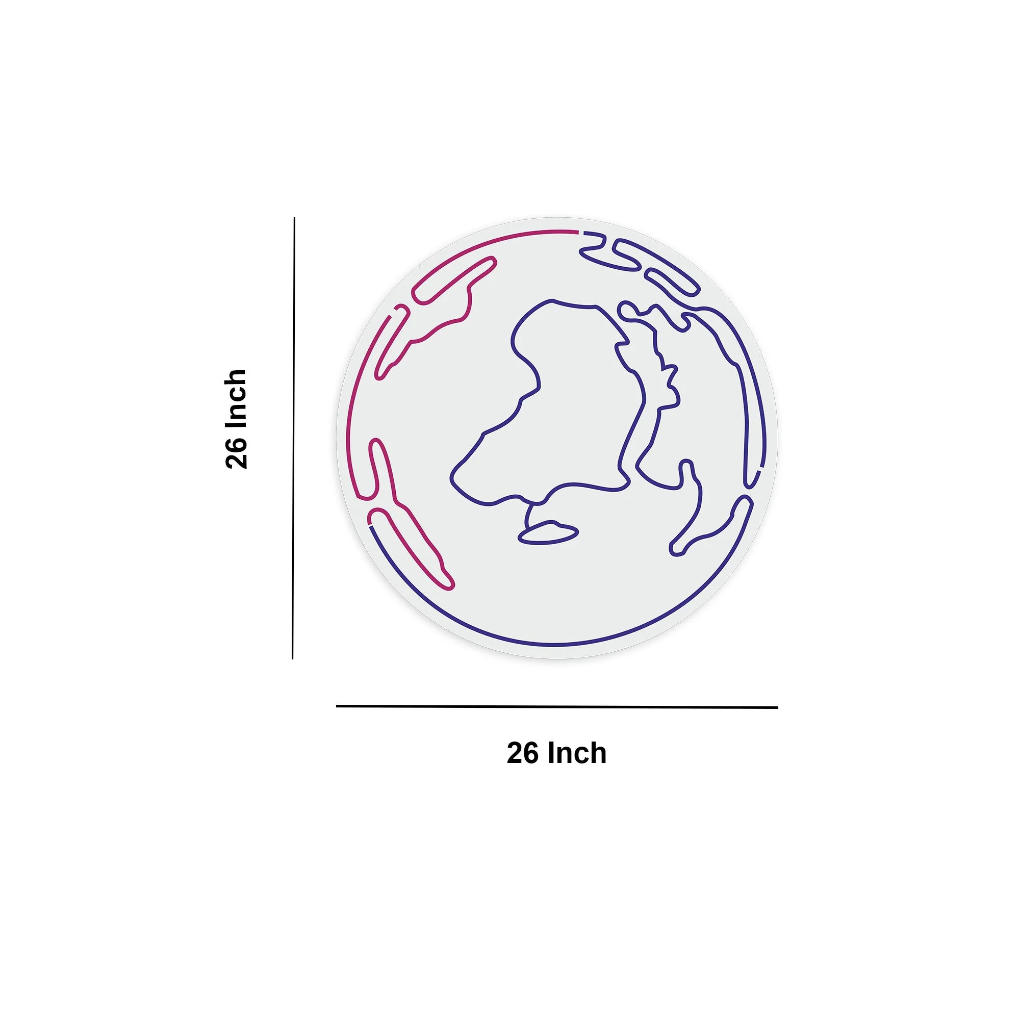World Map on Earth Planet Neon Sign LED Light - Image 3