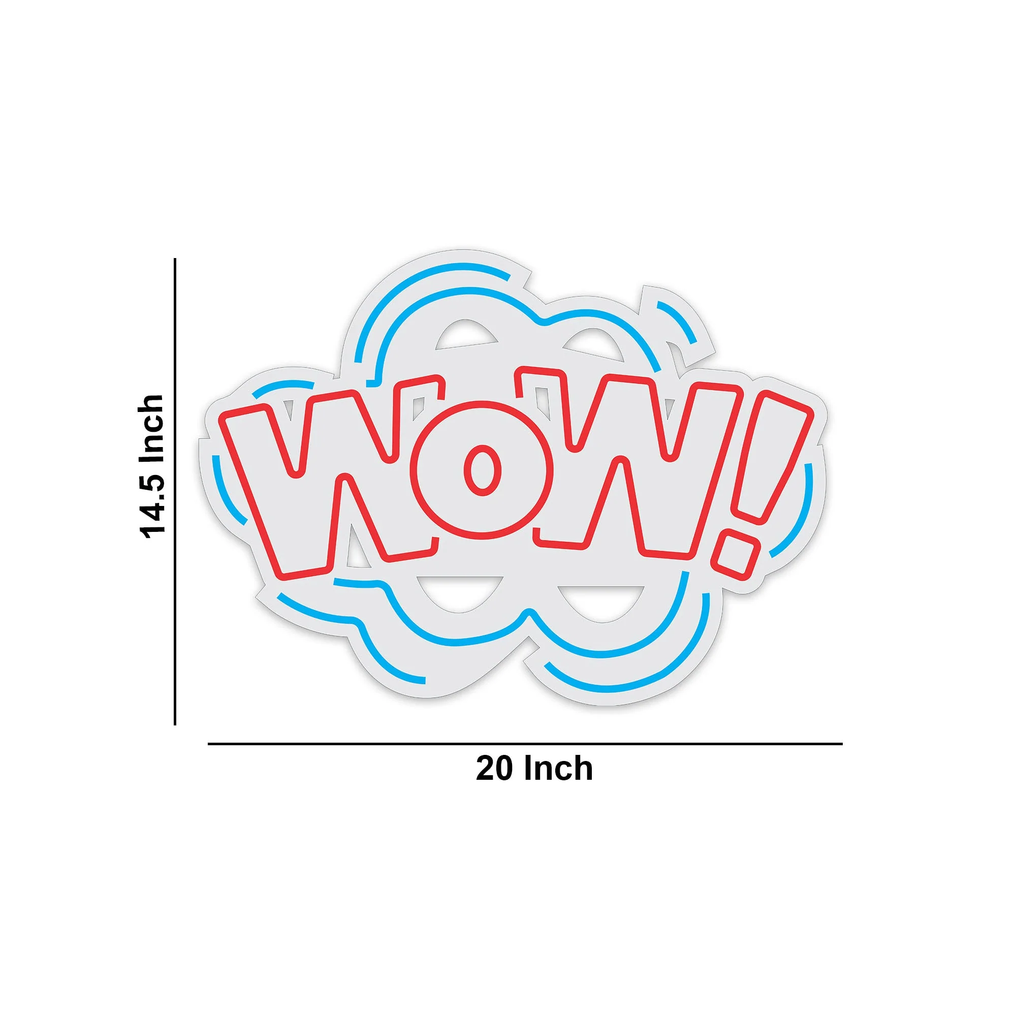 Wow Text Neon Sign LED Light - Image 3
