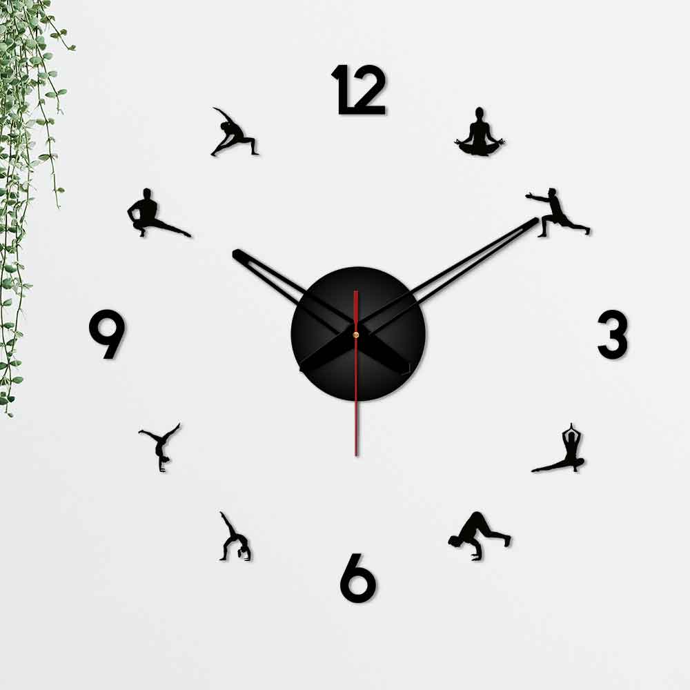 Yoga Postures Designer Big Size 3D Infinity Wall Clock - Image 5