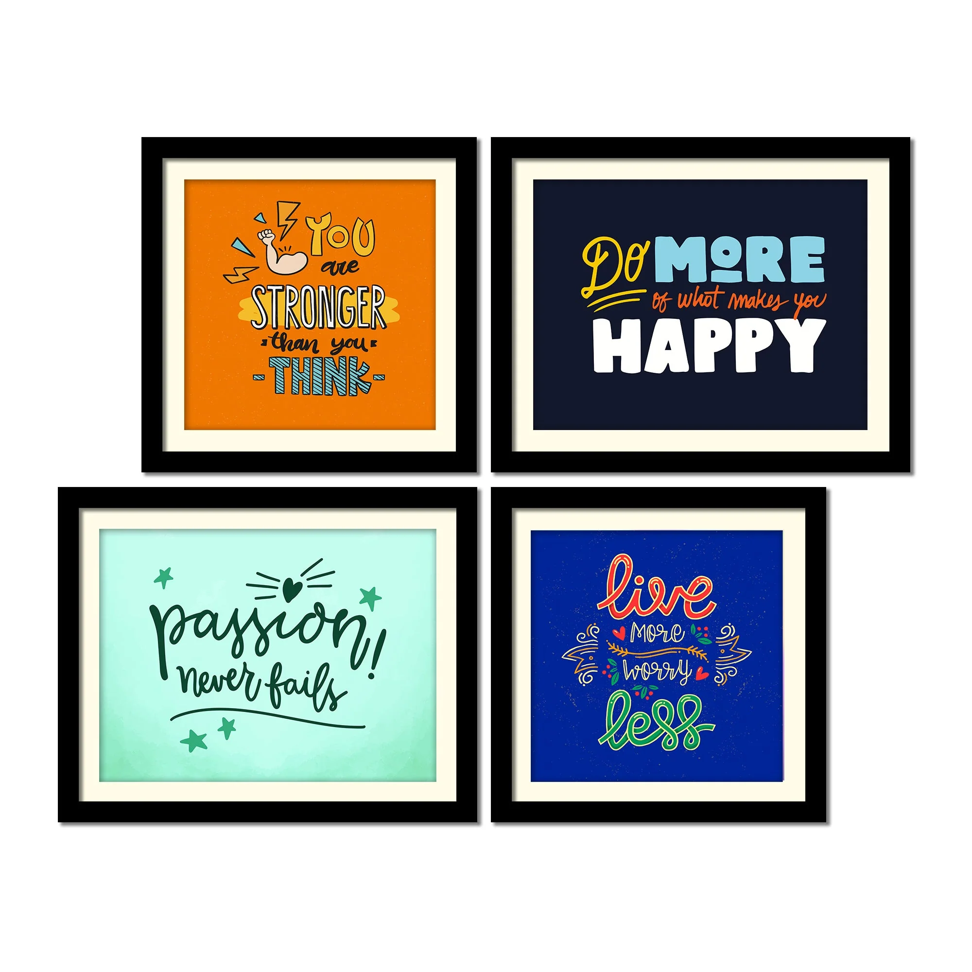 You are Stronger Quotes Wall Hanging Frame Set of Four - Image 4