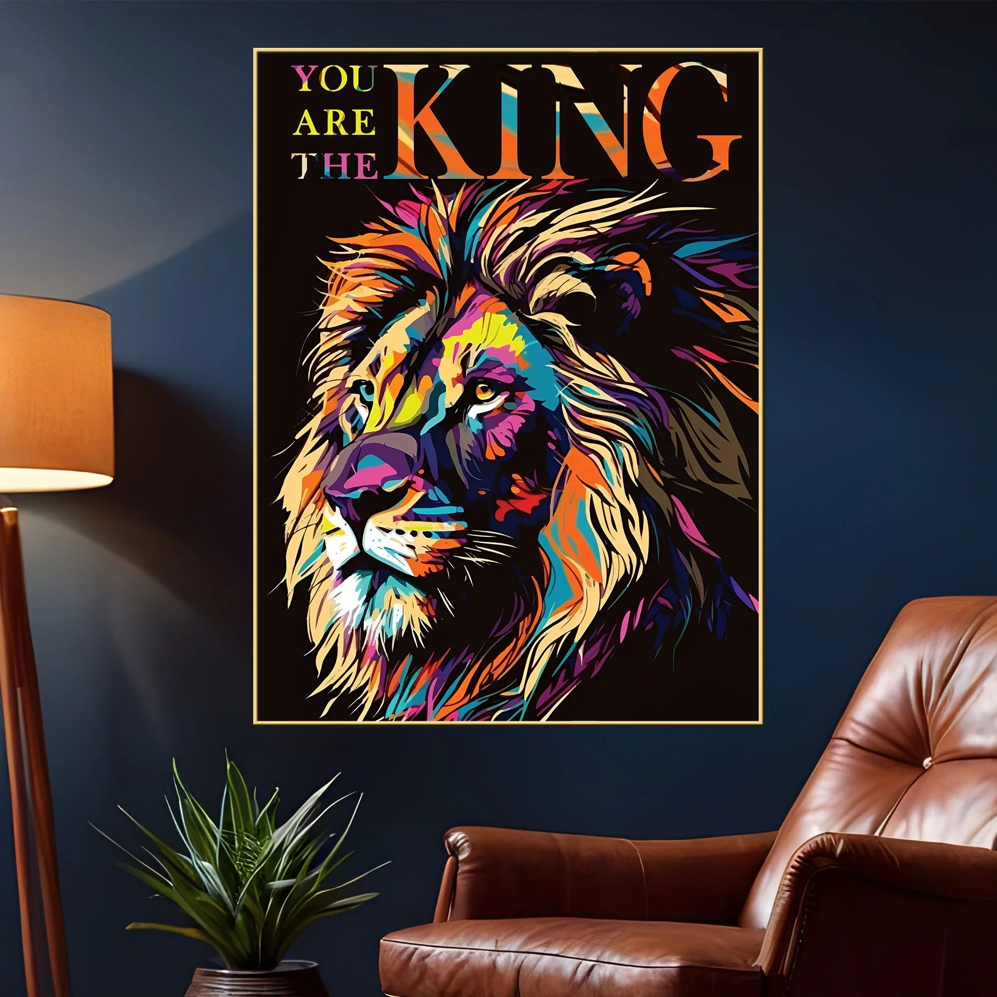 You Are The King Cotton Canvas Wall Painting - Image 2