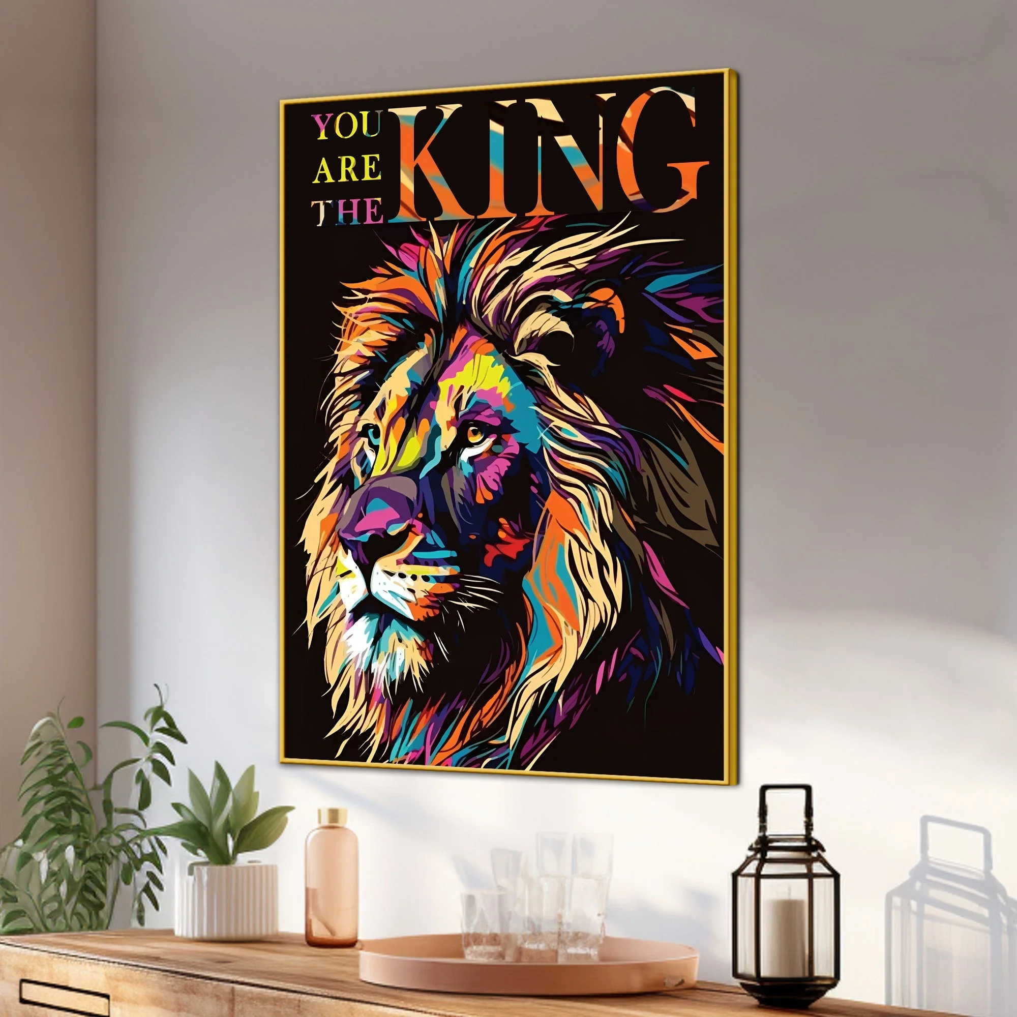 You Are The King Cotton Canvas Wall Painting - Image 3