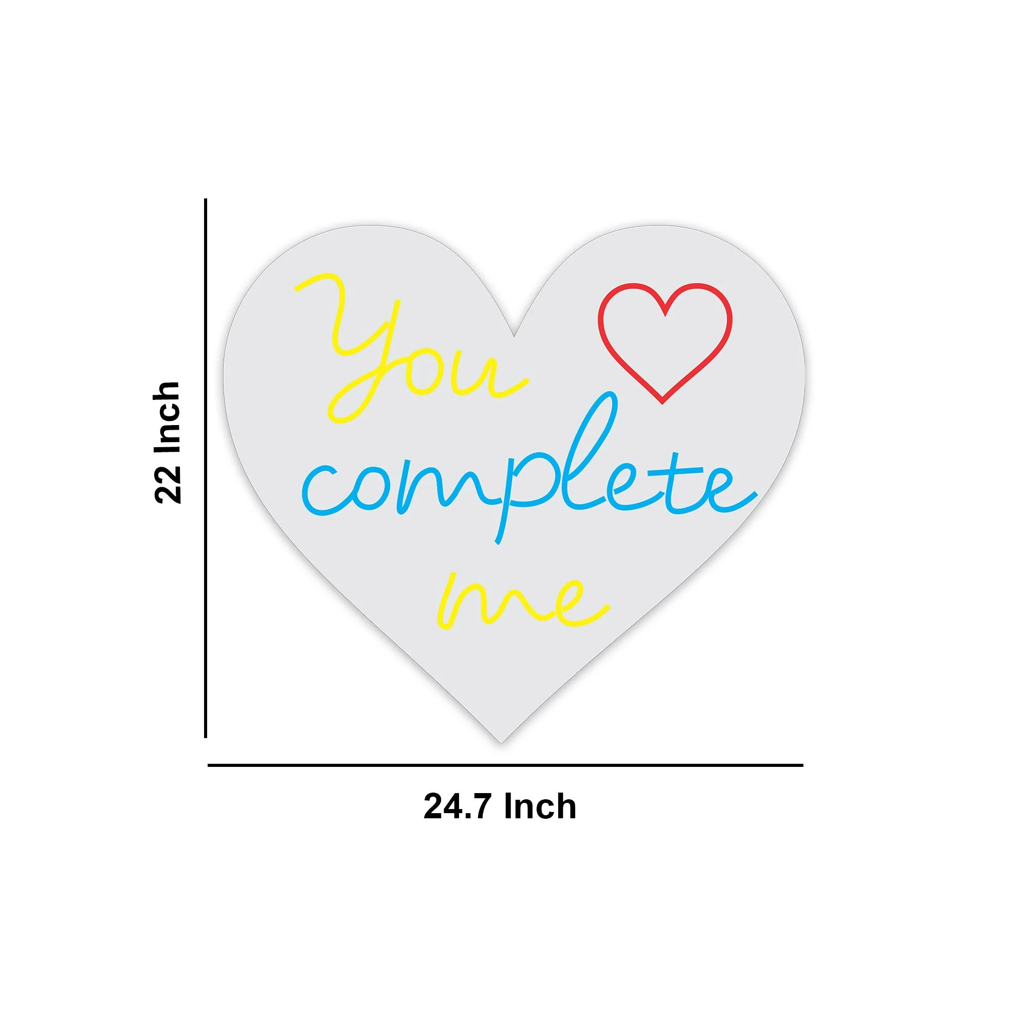 You Complete Me Text for Love Couples Neon Sign LED Light - Image 3