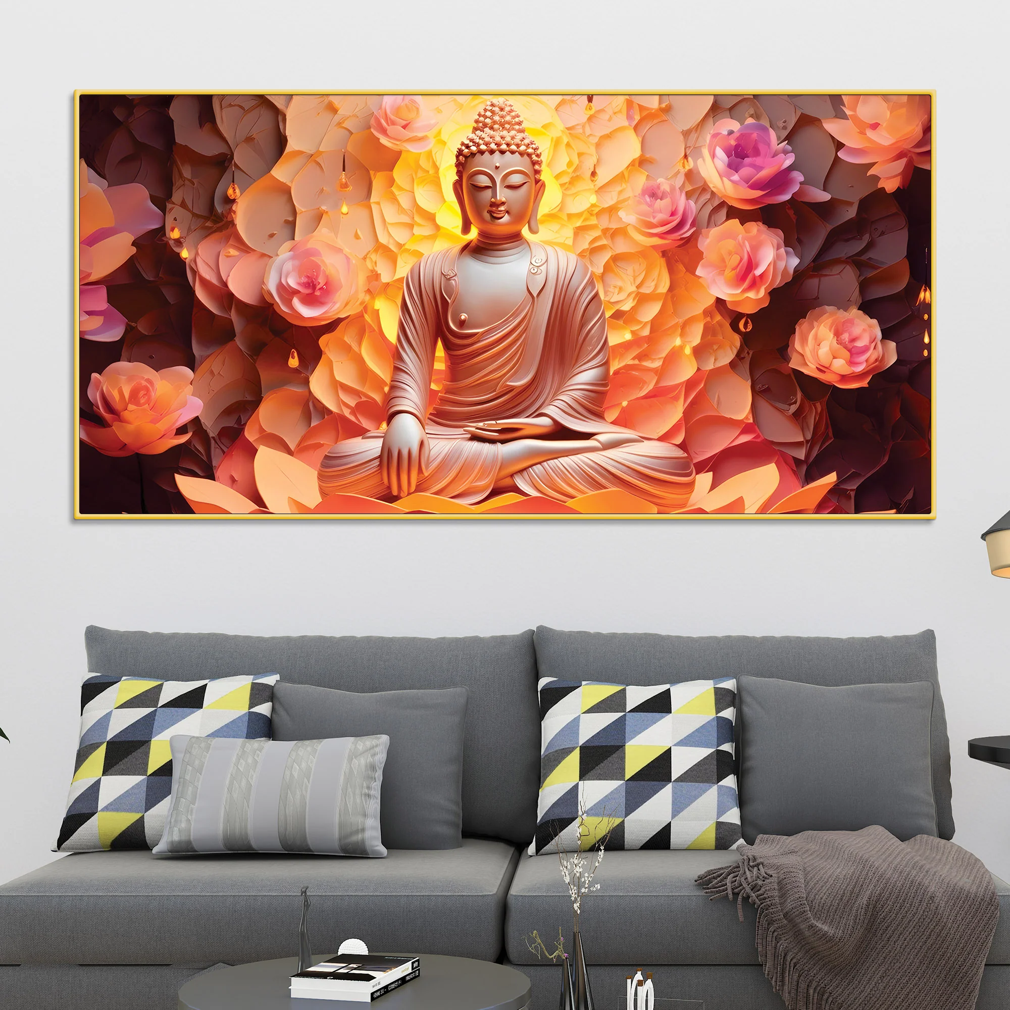 Zen Buddha Meditation Painting for Calm Interiors - Image 2