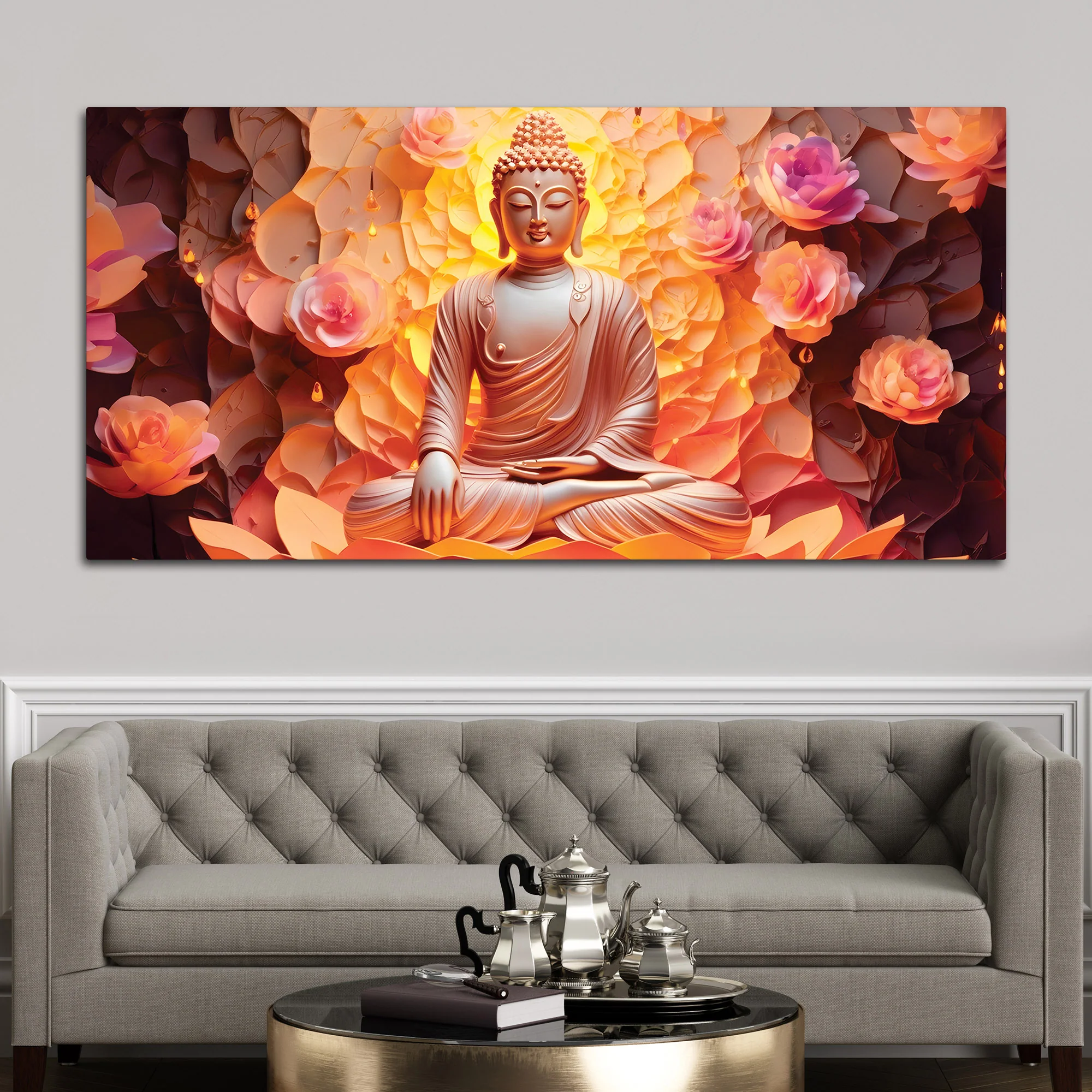 Zen Buddha Meditation Painting for Calm Interiors - Image 3